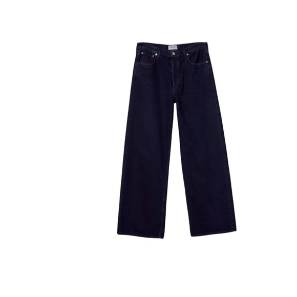 Agolde Low Slung Baggy Black Jeans Wide Leg Relaxed Fit Sustainable Size 28 - Picture 6 of 9